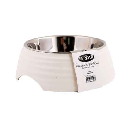 Picture of BOWL BUSTER 2-IN-1 MELAMINE Frosted Ripple Matte White - 700ml