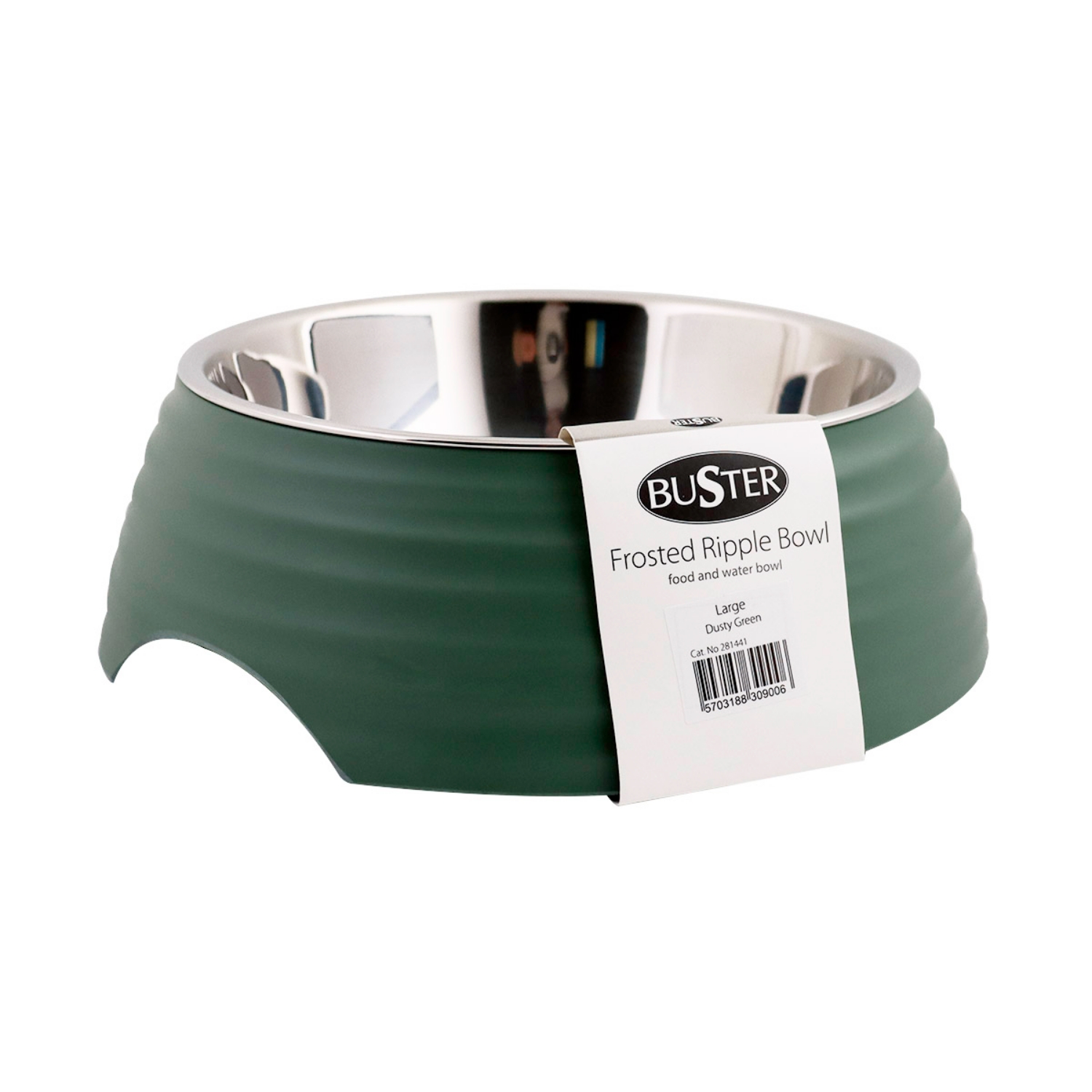 Picture of Bowl Buster 2-In-1 Melamine Frosted Ripple Dusty Green - 700ml