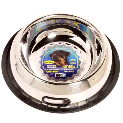 Picture of BOWL Dogit Stainless Steel Non Spill  Extra Large (73505) - 64oz