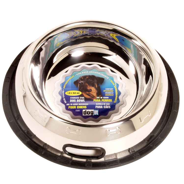 Picture of BOWL Dogit Stainless Steel Non Spill  Extra Large (73505) - 1.9L/64oz