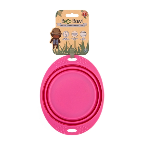 Picture of BOWL SILICONE TRAVEL BOWL Pink - 0.75 liters