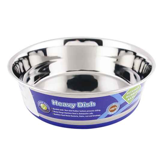 Picture of BOWL SS Premium Heavy Duty with Rubber Base (J0803M) - 96oz