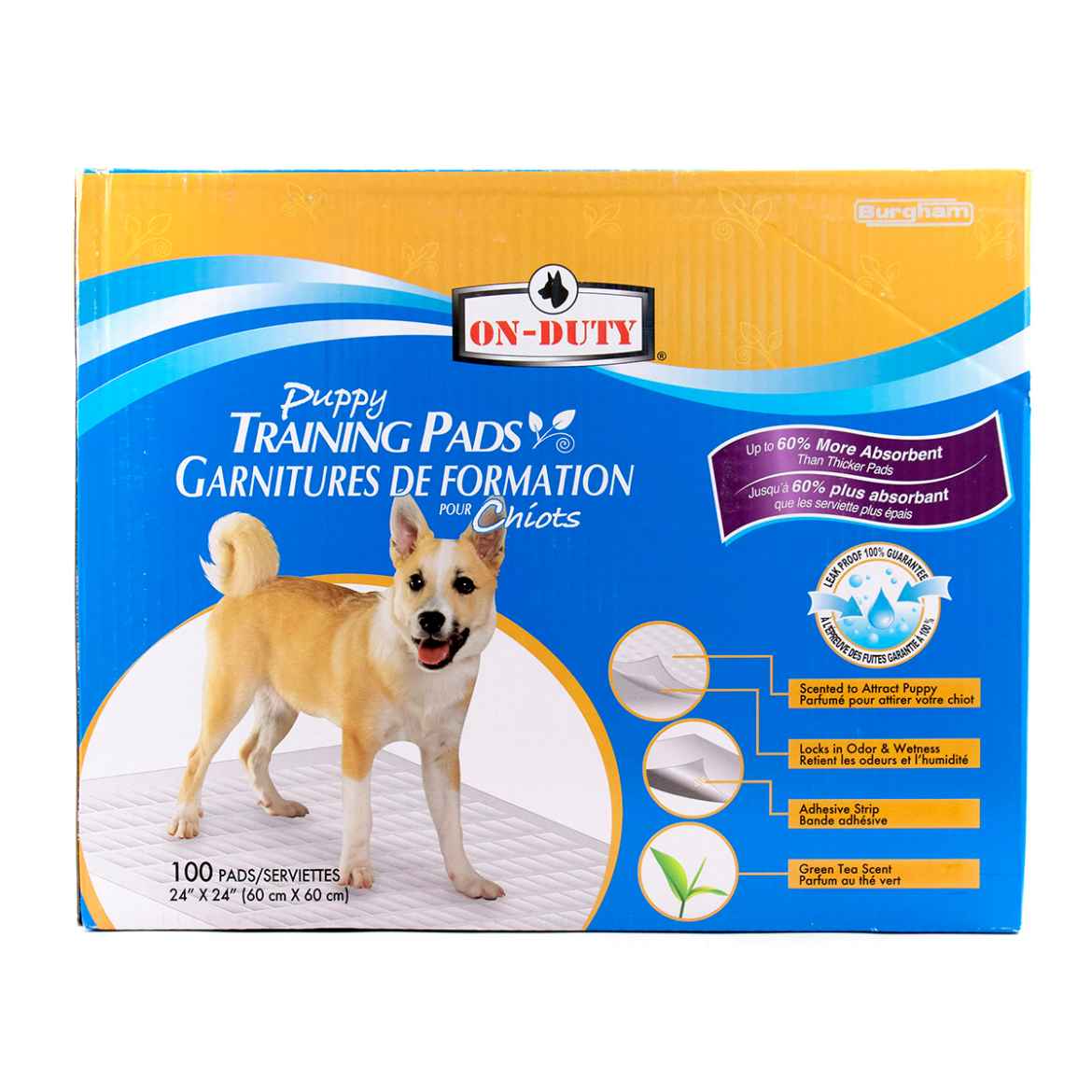 Picture of TRAINING PADS ON DUTY PUPPY PADS 24in x 24in - 100/box