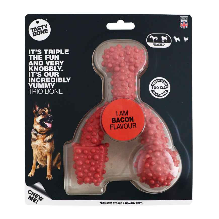 Picture of TASTY BONE NYLON TRIO BACON BONE - Large