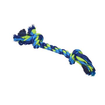 Picture of TOY DOG BUSTER Dental Rope  2 knots Blue/Green - 6in
