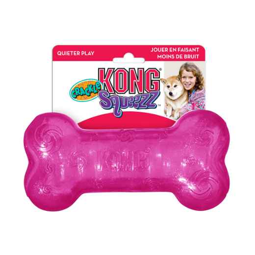 Picture of TOY DOG KONG Squeezz Crackle Bone - Medium