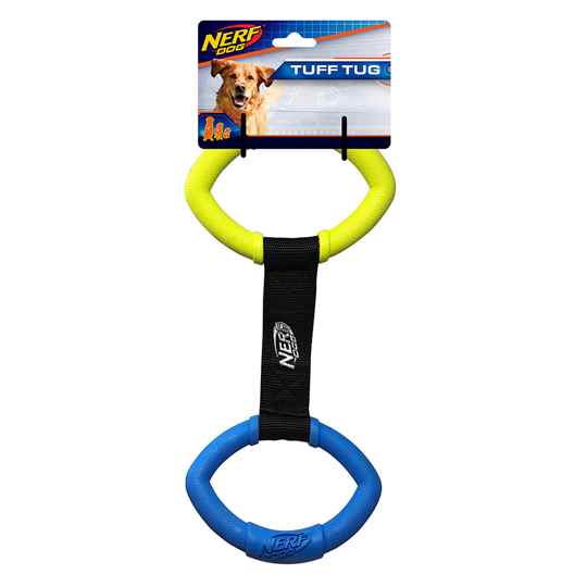 Picture of TOY DOG NERF TWO RING STRAP TUG - 13in