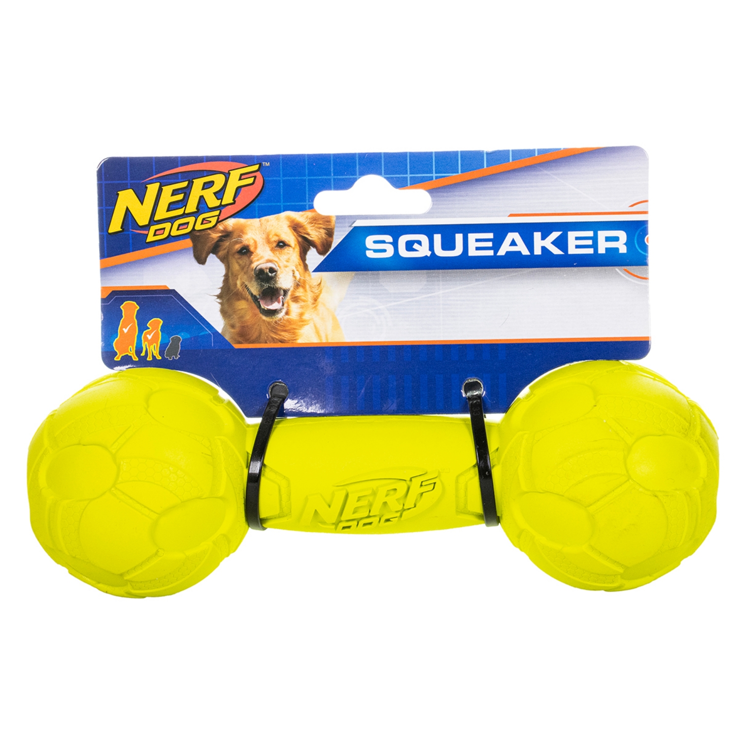 Picture of TOY DOG NERF SQUEAK BARBELL - 7in