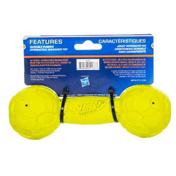 Show details for TOY DOG NERF SQUEAK BARBELL - 7in Picture of TOY DOG NERF SQUEAK BARBELL - 7in