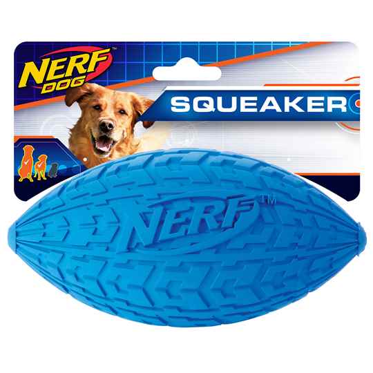 Picture of TOY DOG NERF DOGTRAX TIRE SQUEAK FOOTBALL - 6in