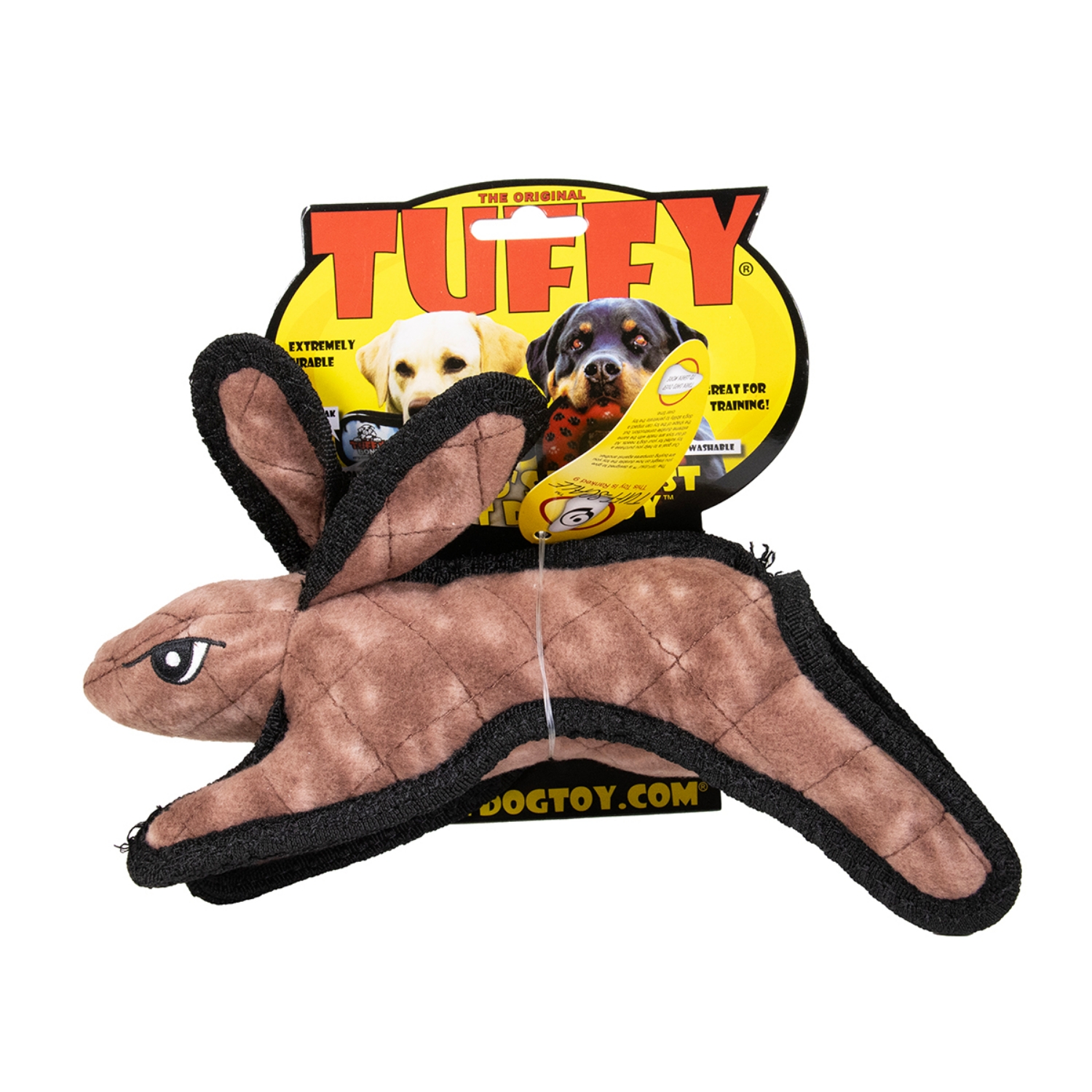 Picture of TOY DOG TUFFIES BARN YARD Rabbit Brown Jr  - 11in x 6in x 4in