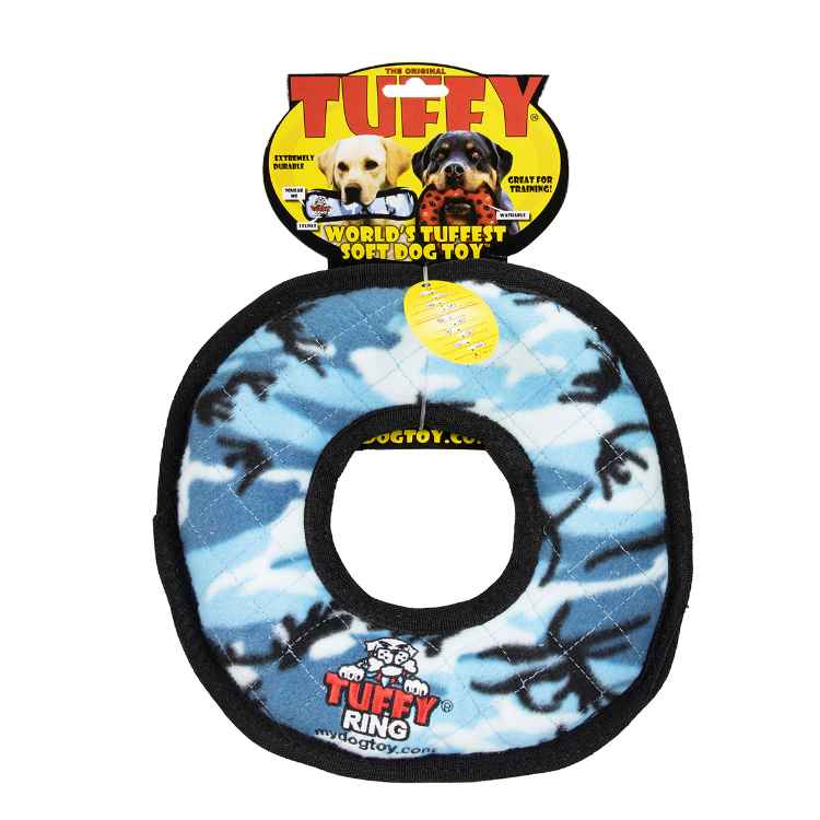 Picture of TOY DOG TUFFIES ULTIMATE Rumble Ring Blue - 11in D x 2in thick