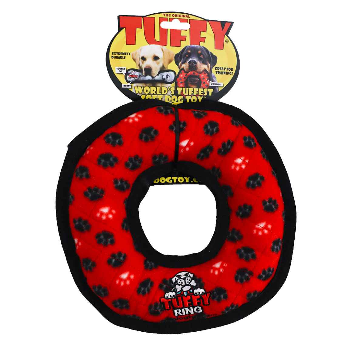 Picture of TOY DOG TUFFIES ULTIMATE Rumble Ring Red - 11in D x 2in thick