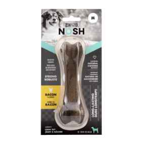 Show details for TOY DOG ZEUS NOSH PUPPY FLEXIBLE NYLON CHEW BONE Bacon - 6in Picture of TOY DOG ZEUS NOSH PUPPY FLEXIBLE NYLON CHEW BONE Bacon - 6in