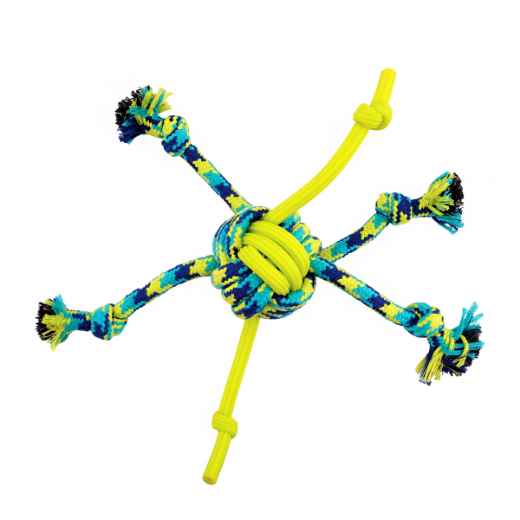 Picture of TOY DOG ZEUS K9 FITNESS Rope and Spider TPR Ball