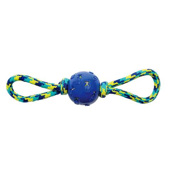 Picture of TOY DOG ZEUS K9 FITNESS Double TPR Ball and Rope Tug