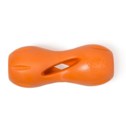 Picture of WEST PAW Zogoflex Qwizl Dog Treat Toy - Small - Tangerine
