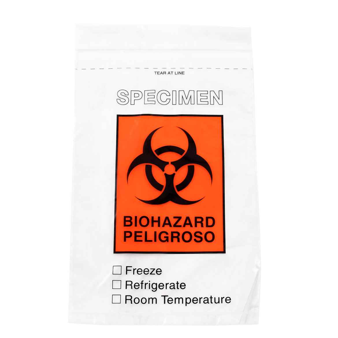 Picture of BIOHAZARD SPECIMEN TRANSPORT BAG 6in x 9in(J1492)- 100/pkg