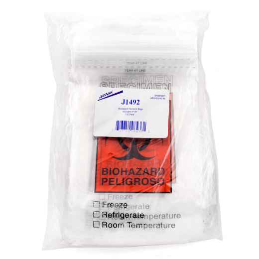 Picture of BIOHAZARD SPECIMEN TRANSPORT BAG 6in x 9in(J1492)- 100/pkg