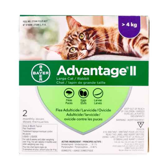 Picture of ADVANTAGE II FELINE LARGE CAT (over 4kg) 2 monthly doses(su24)