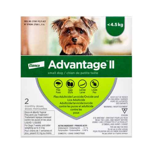 Picture of ADVANTAGE II CANINE SMALL DOG UNDER 4.5kg - 2's (su24)