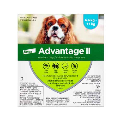 Picture of ADVANTAGE II CANINE MEDIUM DOG 4.6kg - 11kg - 2's (su24)