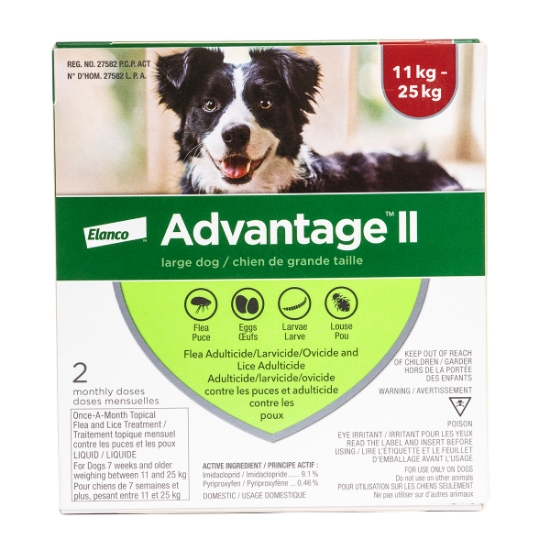 Picture of ADVANTAGE II CANINE LARGE DOG (11-25kg) 2 monthly doses(su24)