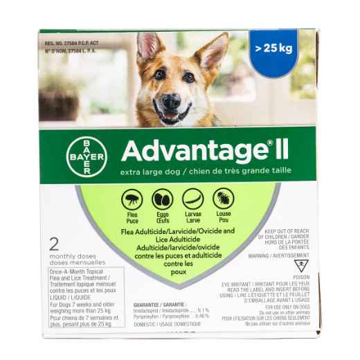 Picture of ADVANTAGE II CANINE X-LARGE DOG (over 25kg) 2 monthly doses (su24)