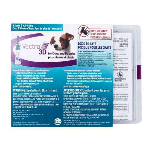 Picture of VECTRA 3D FOR DOGS & PUPPIES 4.6 - 9.0kg - 3 doses (su12)