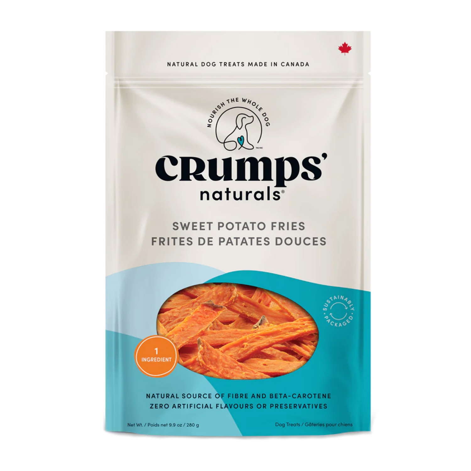 Picture of CRUMPS DOG SWEET POTATO FRIES - 9.9oz / 280g