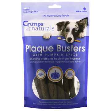 Picture of CRUMPS NATURALS DOG PLAQUE BUSTERS Pumpkin Spice 7in  - 10/pk