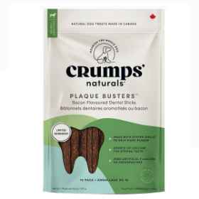 Show details for CRUMPS NATURALS DOG PLAQUE BUSTERS Bacon 7in  - 10/pk Picture of CRUMPS NATURALS DOG PLAQUE BUSTERS Bacon 7in  - 10/pk