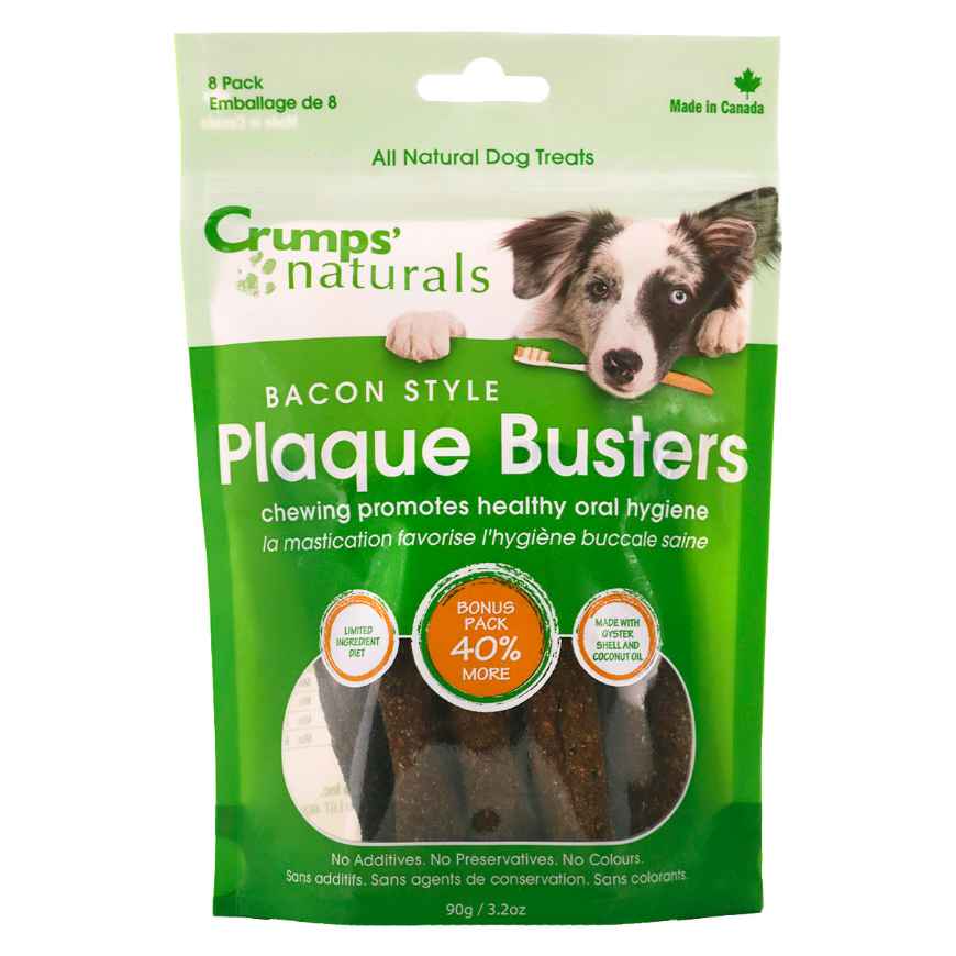 Picture of CRUMPS NATURALS DOG PLAQUE BUSTERS Bacon 4.5in - 8/pk