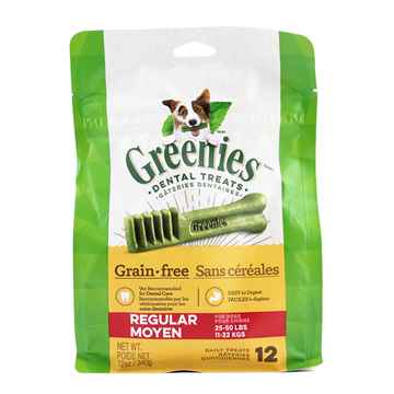 Picture of GREENIE CANINE DENTAL TREAT GRAIN FREE  12oz  Regular - 12/bag