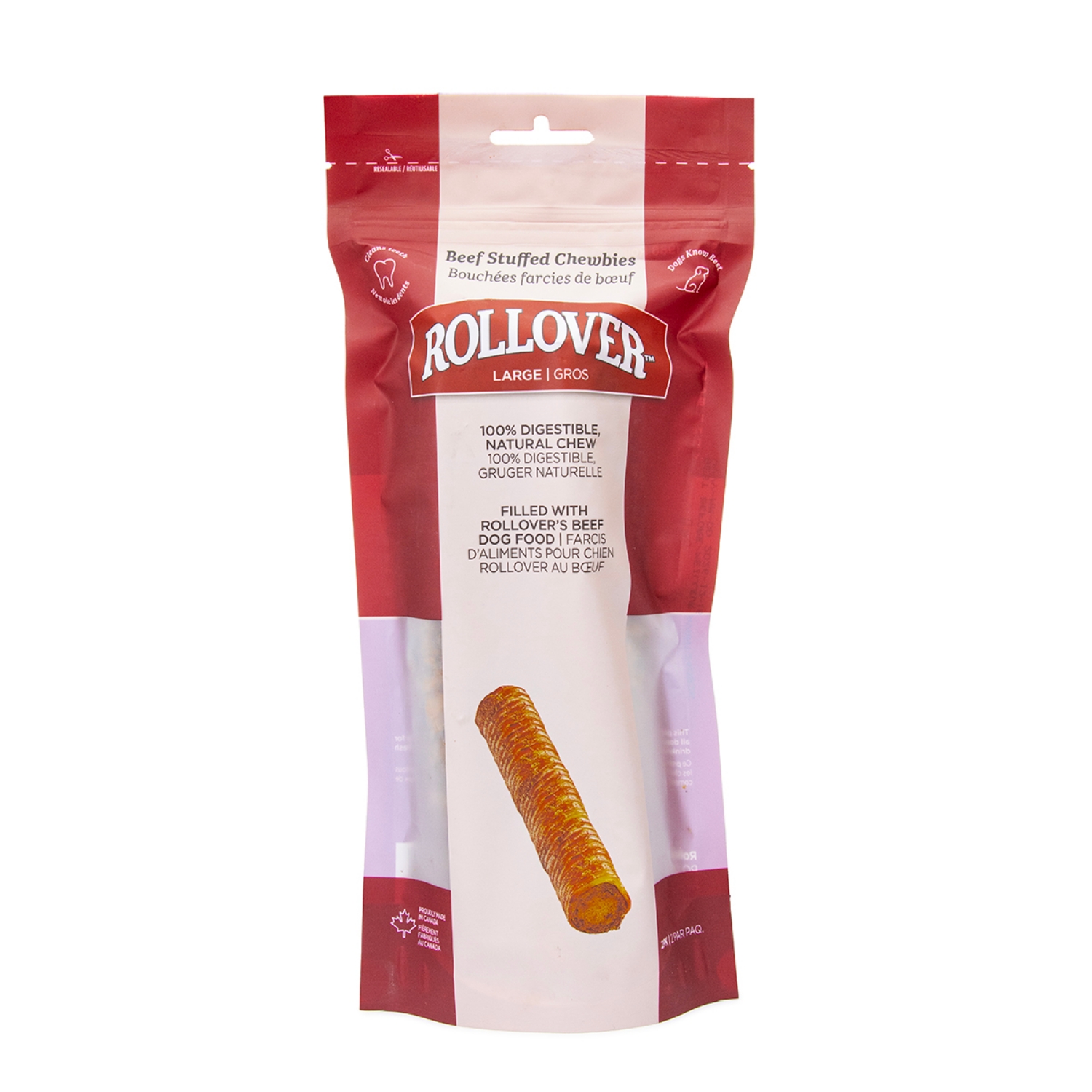 Picture of ROLLOVER BEEF STUFF CHEWBIES Large - 2/pk
