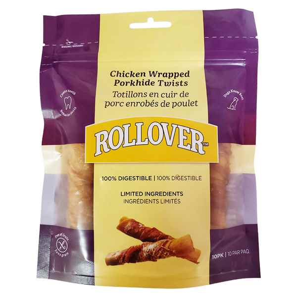 Picture of ROLLOVER CHICKEN WRAPPED PORK HIDE TWISTS - 10/pk