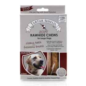 Show details for TARTAR SHIELD SOFT RAWHIDE CHEW - LARGE 8 chews/carton Picture of TARTAR SHIELD SOFT RAWHIDE CHEW - LARGE 8 chews/carton