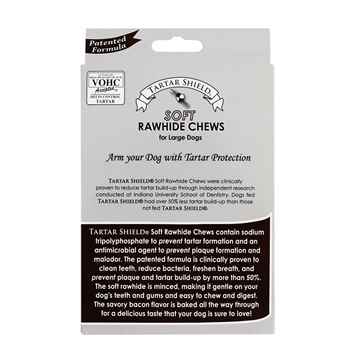 Picture of TARTAR SHIELD SOFT RAWHIDE CHEW - LARGE 8 chews/carton