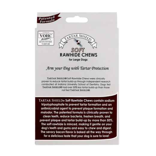 Picture of TARTAR SHIELD SOFT RAWHIDE CHEW - LARGE 8 chews/carton