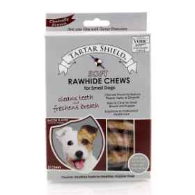 Show details for TARTAR SHIELD SOFT RAWHIDE CHEW - SMALL 12 chews/carton Picture of TARTAR SHIELD SOFT RAWHIDE CHEW - SMALL 12 chews/carton