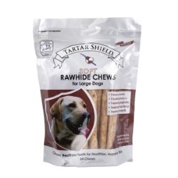 Picture of TARTAR SHIELD SOFT RAWHIDE CHEW - LARGE 24 count POUCH