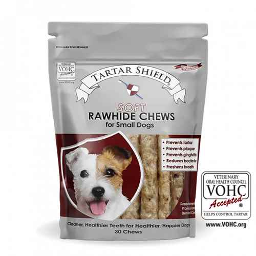 Picture of TARTAR SHIELD SOFT RAWHIDE CHEW - SMALL 30 count POUCH