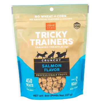 Show details for TREAT CANINE CLOUD STAR TRICKY TRAINERS CRUNCHY Salmon - 8oz / 227g Picture of TREAT CANINE CLOUD STAR TRICKY TRAINERS CRUNCHY Salmon - 8oz / 227g