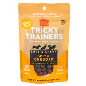 Show details for TREAT CANINE CLOUD STAR TRICKY TRAINERS CHEWY Cheddar - 5oz / 142g Picture of TREAT CANINE CLOUD STAR TRICKY TRAINERS CHEWY Cheddar - 5oz / 142g