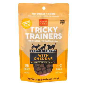 Show details for TREAT CANINE CLOUD STAR TRICKY TRAINERS CHEWY Cheddar - 5oz / 142g Picture of TREAT CANINE CLOUD STAR TRICKY TRAINERS CHEWY Cheddar - 5oz / 142g
