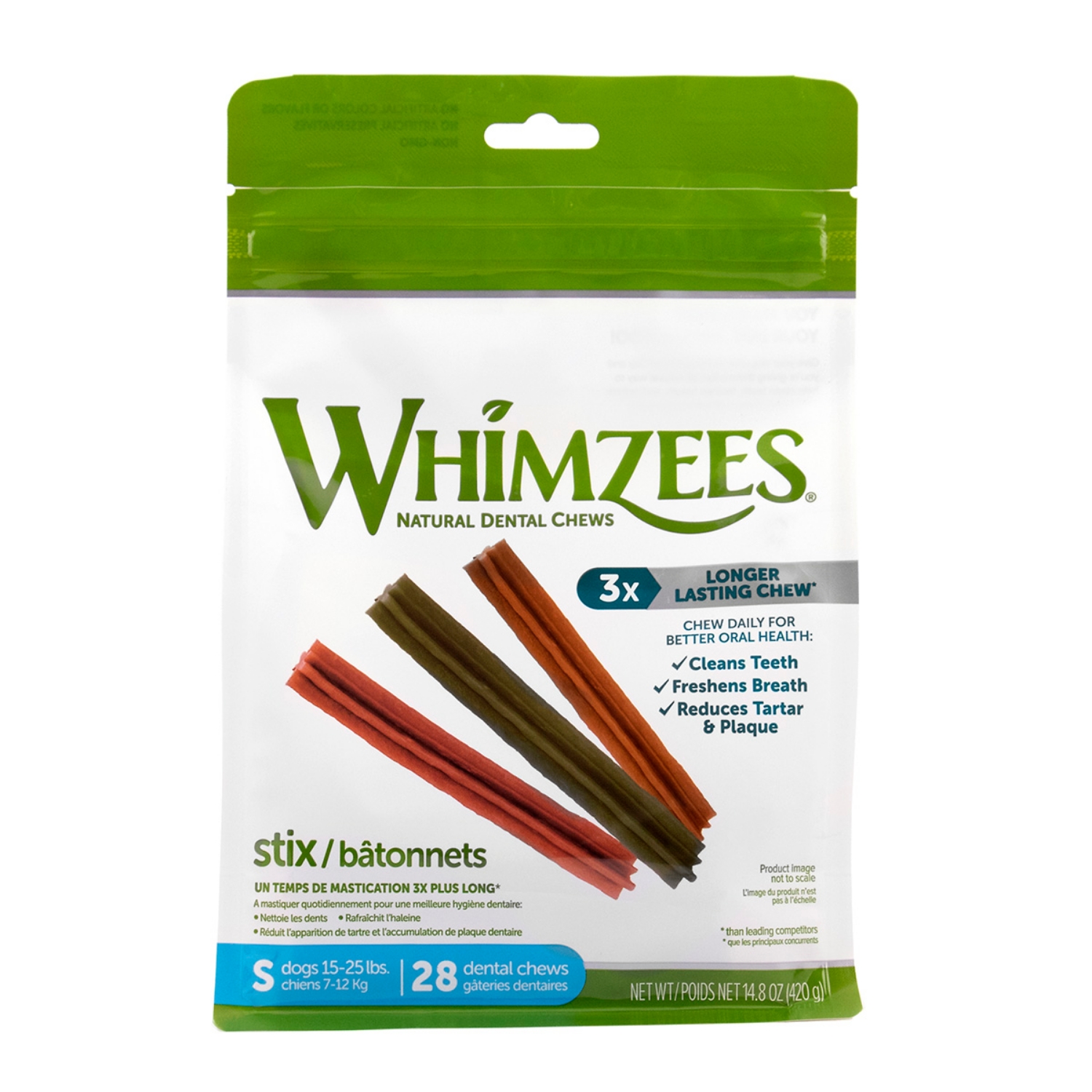Picture of WHIMZEES Wellness Small Dog Dental Chews - Stixs – 28/bag