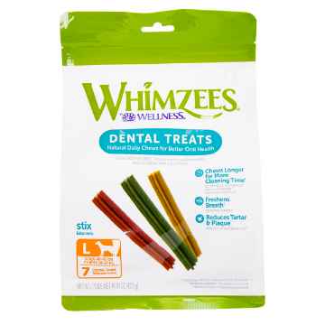 Show details for TREAT CANINE Whimzees Stixs Large - 7/bag Picture of TREAT CANINE Whimzees Stixs Large - 7/bag