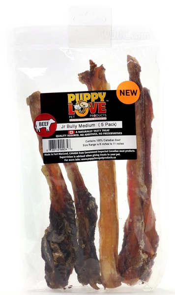 Picture of TREAT CANINE PUPPY LOVE BEEF  JR BULLY 8-11in - 5/bag