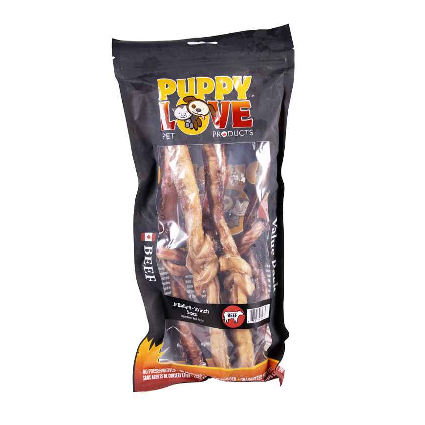 Picture of TREAT CANINE PUPPY LOVE BEEF  JR BULLY 8-11in - 5/bag