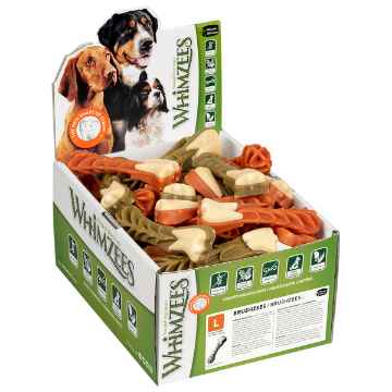 Show details for TREAT CANINE Whimzees Brusheez Large BULK - 30/box Picture of TREAT CANINE Whimzees Brusheez Large BULK - 30/box